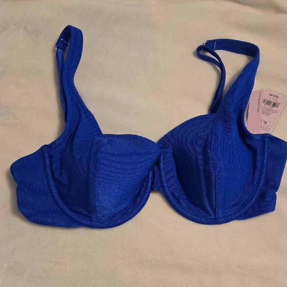 Wild Fable Vibrant Blue Underwire Bikini Top